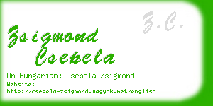 zsigmond csepela business card